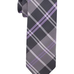 The Tie Hub Men Black & Grey Checked Skinny Tie-image-79