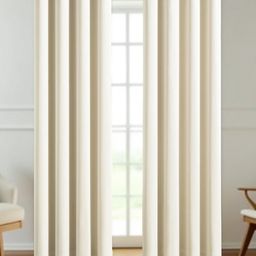 IVAZA Cream-Coloured Set of 2 Black Out Door Curtains-20