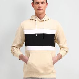 Arrow Sport Men Cotton Colourblocked Hooded Sweatshirt-picture-24