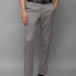 Louis Philippe Grey Slim Fit Texture Trousers-picture-20