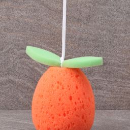 Orange Shape Bath Sponge with 2 Leaf - Orange-23