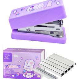 FunBlast Cartoon theme Stapler Machine with 400 Staples Blister - Purple-image-14