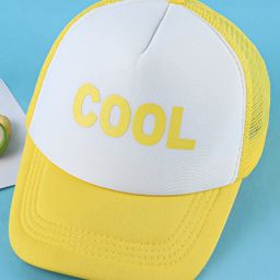 Pine Kids Baseball Cap Text Print - Yellow-picture-15