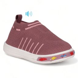 Lil Lollipop Mesh Designed Musical Shoes - Mauve Pink-image-39