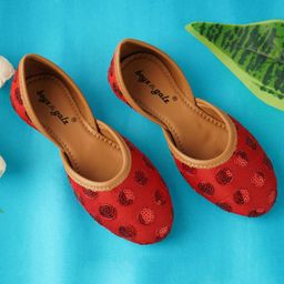 boyz n galz Sequins Embellished Mojaris - Red-image-83