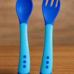Badal Kidz Feed with Ease Heat Sensitive Baby Feeding Spoon, Bpa Free, 3 Months+ - Blue-19