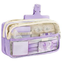 FunBlast Multiple Compartment Pouch with Transparent Design - Purple-picture-7