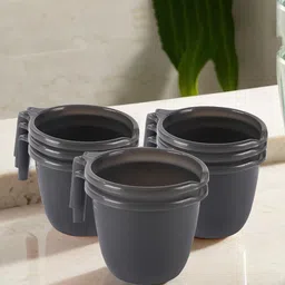 Kuber Industries Black 8 Pieces Lightweight Mugs 1 L Each-image-51
