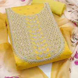 LeeliPeeri Designer Embroidered Unstitched Dress Material-image-55