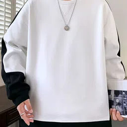 StyleCast x Revolte Men Colourblocked Round Neck Oversized Sweatshirt-picture-40