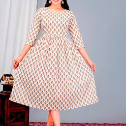 Saanvi Collection Women Floral Printed Floral Maternity Anarkali Kurta-image-8