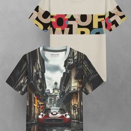 HELLCAT Boys 2 Printed Applique T-shirt-image-51