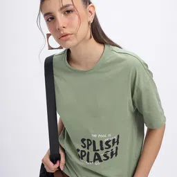 glitchez Water Baby Printed Relaxed T-Shirt-picture-33