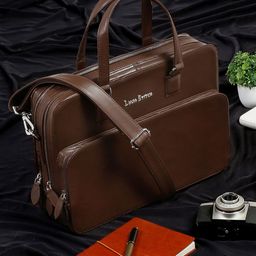 LOUIS STITCH Unisex Leather Laptop Bag-14