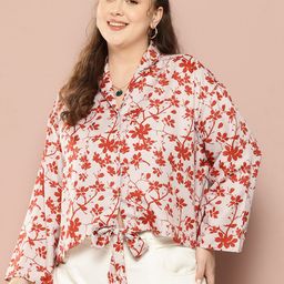 Sztori Plus Size Floral Print Shirt Style Top-picture-15
