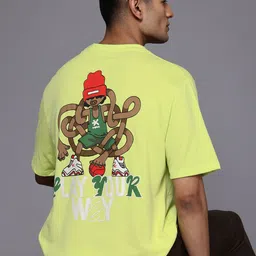 HRX by Hrithik Roshan Printed Drop-Shoulder Sleeves Relaxed Lifestyle T-shirt-image-39
