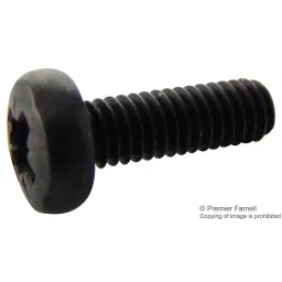 TR FASTENINGS SCREW, POZI PAN, STEEL, BLK, M4X12,PK100, M412 PRSTMCB100- (Pack of 100 Pcs)-43