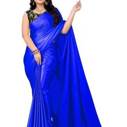 KALINI Women Satin Saree With Blouse Piece-image-65