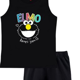 TRIANGLETEES Unisex Kids Printed T-shirt with Shorts-image-68