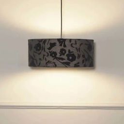 Kapoor E Illuminations Black Velvet Printed Shade Pendant Light-image-54