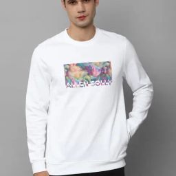 Allen Solly White Cotton Regular Fit Printed Sweatshirt-15