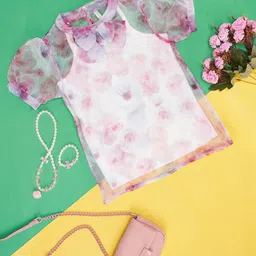Pantaloons Junior Girls Floral Printed Top-32