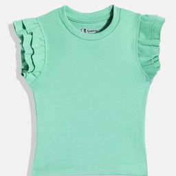 Eteenz Girls Flutter Sleeve Cotton Top-19