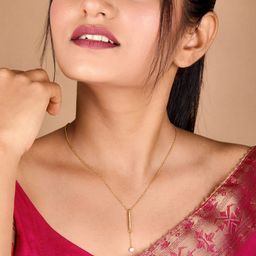 TKRB SALES Gold-Plated American Diamond Studded & Beaded Mangalsutra-image-26