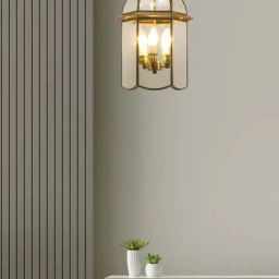Kapoor E Illuminations Imperial Brass Glass 3-Light Ceiling Pendant Lamp-picture-16