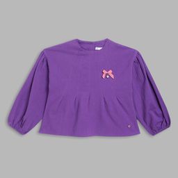 ELLE Girls Cotton Dobby Flared Top-image-37