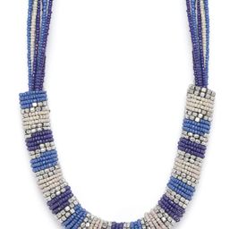 RICHEERA Women Blue & Purple Beaded Necklace-image-2