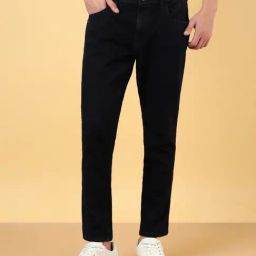 Wrangler Navy Cotton Straight Fit Jeans-picture-43