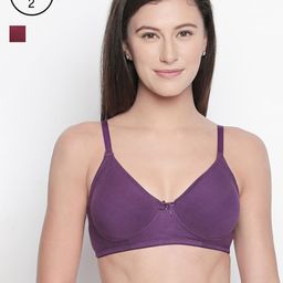Bodycare Pack Of 2 Solid Non-Wired Non Padded Everyday Bra E6577MEGMEH-image-94