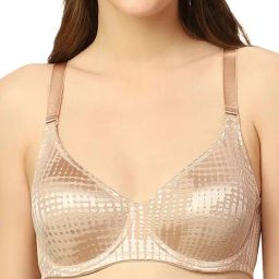 Triumph Beige Self Design Under-Wired Full Coverage Minimizer Bra image 4