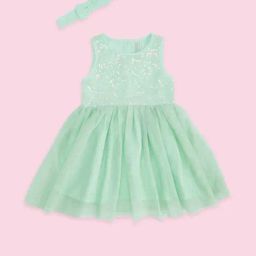 Pantaloons Baby Mint Green Cotton Embellished Dress-image-68