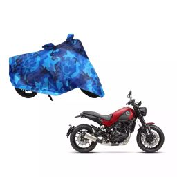 Auto Pearl Waterproof Two Wheeler Cover For Benelli Leoncino (Blue)-image-5