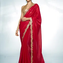 Kalista Sequinned Organza Saree-image-24