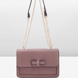 Allen Solly Animal Textured Shoulder Bag with Bow Detail-33