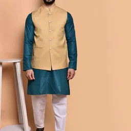PRINTCULTR Men Regular Pure Cotton Kurta with Trousers-image-16