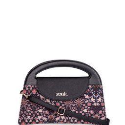 ZOUK Floral Printed Structured Sling Bag with Applique image 4