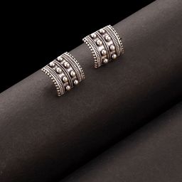 Voylla Silver-Toned Contemporary Studs-30