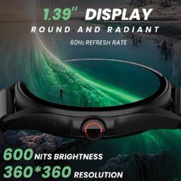 Hammer Cyclone 1.39 inch Round Dial Smartwatch with Calling Function (Ash Grey) image 3