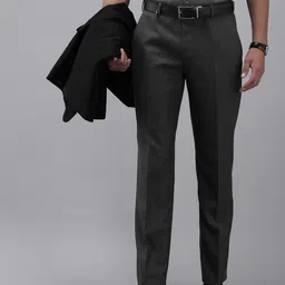 Park Avenue Men Solid Smart Fit Low-Rise Formal Trousers-picture-2