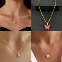 Boghra Sales Set Of 4 Gold-Plated Brass Pearls Chain-11