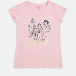 Pantaloons Junior Pink Graphic Print T-Shirt-image-58