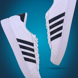 Sparx Men White Striped Sneakers-image-82
