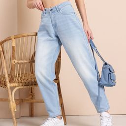 Mast & Harbour Women Mid-Rise Light Fade Slouchy Fit Jeans-image-82