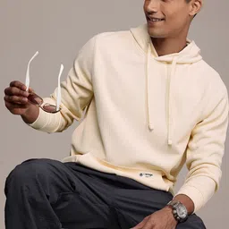 WROGN Self Design Textured Hooded Pullover Sweatshirt-picture-30