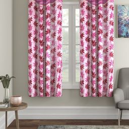Cortina Pink Set of 2 Window Curtains-54