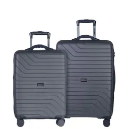 Carriall Groove Grey Striped Hard Trolley Bag Pack of 2 - 55cms & 65cms-image-23